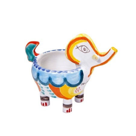 Elefante portapianta Folk Ceramiche De Simone Elefante portapianta Folk Ceramiche De Simone